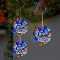 thumbnail image 4 of Luz decorativa solar del jardín luz colgante creativa de la bola de la mariposa del hierro, 4 of 6