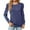 Blue, variant on qolati Women's Dressy Casual Long Sleeve T-Shirts Trendy Crew Neck Puffy Sleeve Tunic Shirt Classic Fit Basic Lightweight Going Out Tops