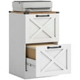 thumbnail image 1 of HOMCOM 2 Drawer File Cabinet, Filing Cabinet Fits Letter/A4 Size, White, 1 of 10