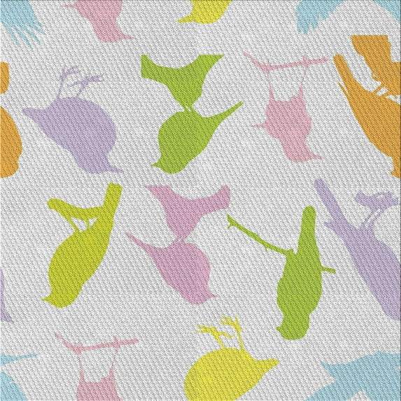 Ahgly Company Machine Washable Indoor Square Transitional Rosy Brown Pink Area Rugs, 3' Square