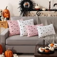 thumbnail image 4 of decorUhome Halloween Throw Pillow Covers 18x18 Pack of 2, Soft Plush Faux Wool Couch Pillow Covers, White (Pillow Cover Only, No Inserts Included), 4 of 9