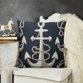 thumbnail image 2 of YINGXI  Ocean Theme Starfish Sea Horse Coral Anchor Home Decorative Throw Pillow Case Cushion Cover for Couch Sofa Bed (Ocean Theme - Navy Blue) 24x24in, 2 of 5