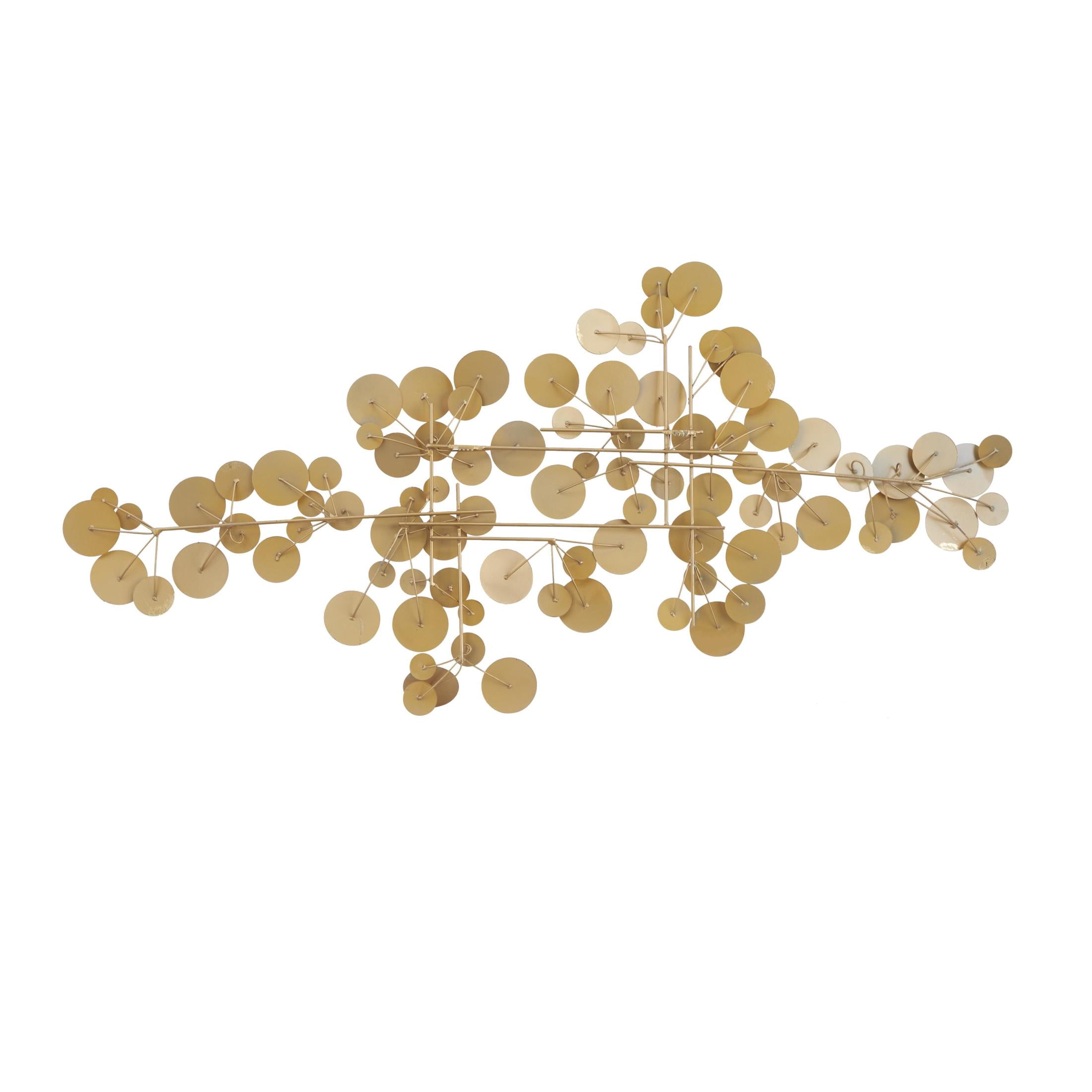 CosmoLiving by Cosmopolitan Gold Metal Bubble Cluster Foiled Abstract Wall Decor