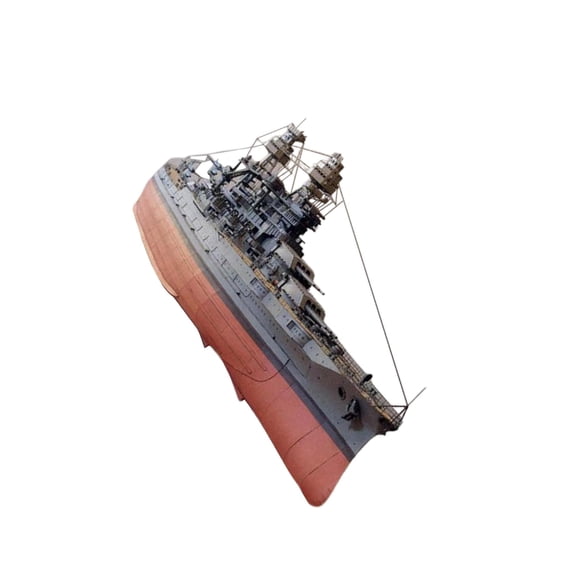Wweixi 1/250 US BB-39 Navy Ship Paper Office Decor Handmade Model Kit Toy with fix parts