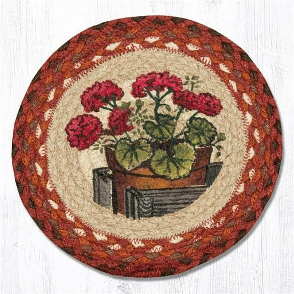 Capitol Importing 80-309GG 10 x 10 in. Garden Geranium Printed Round Swatch