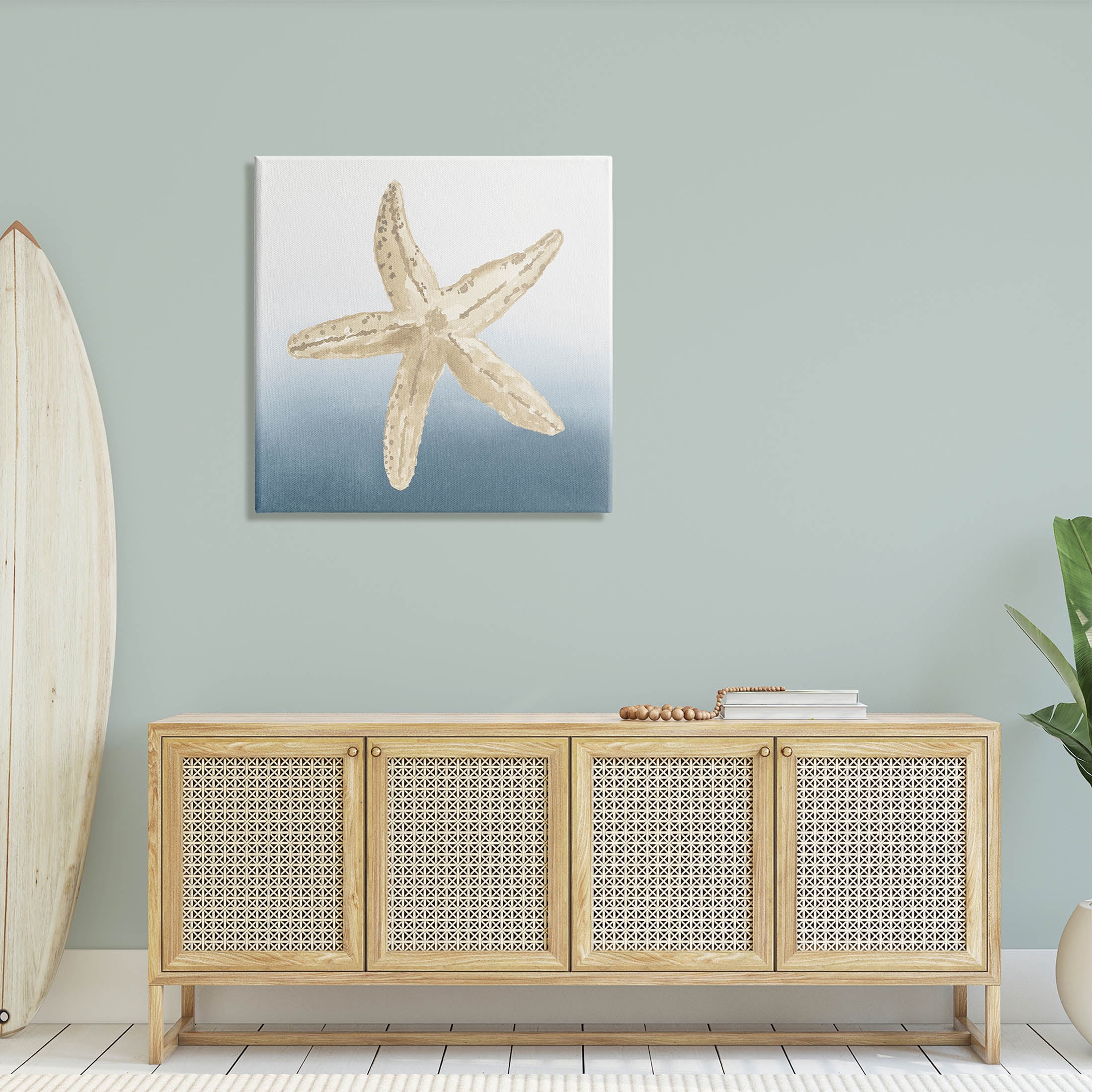 Summer Beach Life Starfish Animals & Insects Graphic Art Gallery Wrapped Canvas Print Wall Art