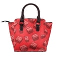 thumbnail image 3 of Single Shoulder Bag Rivet Bag 7.48×7.48×3.94in Removable Shoulder Belt Can Be Held Or Diagonal Across A Variety Of Matching Styles Red Building Block, 3 of 6