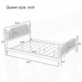thumbnail image 4 of Elegant Pine & Rattan Polyester Bed: Natural Rattan Frame in 2 Sizes & 2 Colors, 4 of 10