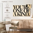 thumbnail image 5 of Elephant Stock You're One Of A Kind Typography Wall Art - Horizontal Canvas Wall Art - Living Room Wall Decor - Inspirational And Typography Canvas - Beige And Black Decor - 12" x 8", 5 of 8