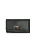 thumbnail image 3 of Time and Tru Women's Piper Clutch Wallet, Solid Black, 3 of 4
