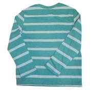 Jumping Beans Essentials Tee – Size 5, Beige/White Stripes, Long Sleeve