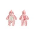 thumbnail image 2 of RUINIXCW Toddler Baby Halloween Animal Costume Infant Dinosaur Shark Bunny Costume Baby Girl Boy Halloween Outfit Fall Winter Romper Warm Plush Long Sleeve Zipper Hood Jumpsuit with Tail, 2 of 9