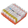 thumbnail image 4 of 6PCS Printer Ink Cartridge PGBK BK C M Y GY Reusable Smooth Output Cartridge Combo Pack for Test Paper 450-451, 4 of 5