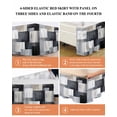 thumbnail image 6 of Abstract Blocks Bed Skirt California King Size 18 Inch Drop, Black Grey Watercolor Modern Art Wrap Around Dust Ruffle Bedskirts, Wrinkle & Fade Resistant Easy Fit Bedskirt with Adjustable Elastic, 6 of 8