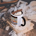 thumbnail image 5 of 3dRose, Mural painted on the wall, Mehrangarh Fort, Jodhpur, Rajasthan., 11oz Two-Tone Black Mug, 5 of 7