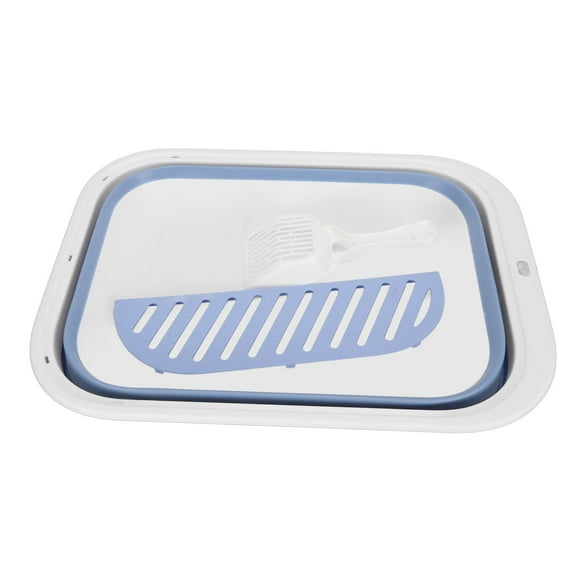 Inodoro plegable semicerrado para gatitos, caja de arena para gatos Caja de arena semicerrada para gatos Caja de arena plegable para gatos muy recomendable