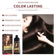 MOKERU Professional Argan Oil Hair Dye Color Shampoo 500 ML: Instant Fast Acting Long Lasting Signature Bundle by Maani (CARAMEL COFFEE))