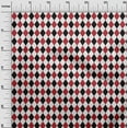 thumbnail image 2 of oneOone Cotton Jersey White Fabric Argyle Check Quilting Supplies Print Sewing Fabric By The Yard 58 Inch Wide, 2 of 4
