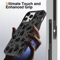 thumbnail image 5 of Anniamy Magnetic for iPhone 15 Pro Max Case, [Compatible with MagSafe] Black Rose Flower Print Phone Case with Screen Protector Hard PC+Soft TPU Bumper Protective Cover for Women, 5 of 6