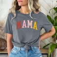 thumbnail image 5 of Penkiiy Mama Shirt Womens Mama Letter Printed T-Shirt Mother's Day Short Sleeve Tops 2XL Gray, 5 of 5