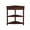 Light Espresso, variant on iooHug 33.8-inch wooden triangular side table for small spaces or living rooms, with three end corner tables and solid wood legs, suitable for bedrooms and living rooms.(Milk White)