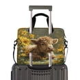 thumbnail image 2 of 16" Laptop Briefcase for Work Travel Laptop Shoulder Bag Carrying Handbag Laptop Case Cow Lying in Sunflowers, 2 of 8