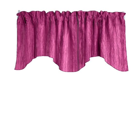 Crinkle Crushed Taffeta Scalloped Window Valance 58" Wide / 20" Tall