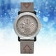 thumbnail image 2 of Reloj de pulsera de negocios con correa de cuero PU analógico de cuarzo deportivo informal para hombre (gris), 2 of 3