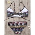 thumbnail image 5 of Bikini azteca de estilo vendaje para mujer, traje de baño Sexy con tiras, ropa de baño, ropa de playa, Bikini brasileño 2022, 5 of 5