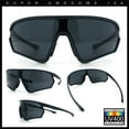 thumbnail image 2 of Mens Windbreaker Wrap Around Curved Shield Lens Sport Plastic Sunglasses Carbon Fiber Pattern - Black, 2 of 8