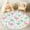 Color 2, variant on Tropical Flamingo Nursery Rug 4ft, Flamingo Tropical Palm Leaves Flowers Sunshine Blue Stripes Cute Washable Non-Slip Carpet Playmat for Girls Women Bedroom Preschool Classroom Decor