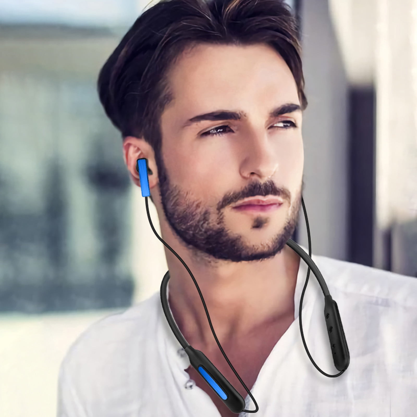 Loopsun Bluetooth Neckband Headphones Foldable Lightweight Build HIFI 