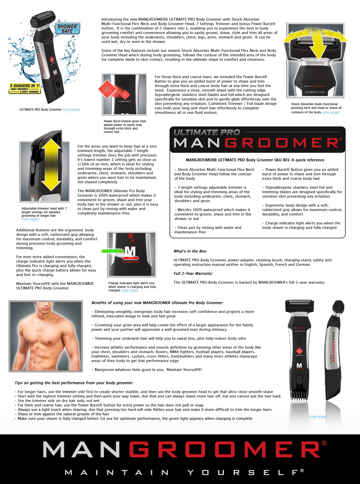 mangroomer ultimate pro body groomer
