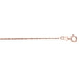 thumbnail image 1 of IcedTime 14K Rose Hollow Gold 0.9mm wide Diamond Cut Hollow Ropa Chain 18" Necklace Spring Ring Clasp, 1 of 1
