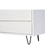 thumbnail image 3 of Cajonera Blanca con 5 Cajones. Patas de Metal Negras y Estructura de Madera Industrial, 3 of 4