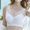 White, variant on IROINNID Full Coverage Bras For Women Solid Wireless Neck Floral Lace Lift-Up Bralette Deep V Removable Pads Underwear