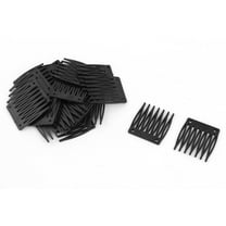 Unique Bargains 20pcs Women Plastic Handmade 7 Teeth Hair Comb Clip Hairdressing Clamp DIY Accessories Black