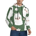 thumbnail image 2 of Sikiie Alpaca Faces Men's Hoodie, Essentials Hoodie, Sweatshirt, Pullover Hooded Sweatshirt for Men-Medium, 2 of 7