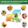 thumbnail image 6 of 4 pcs Reusable Snack Bags, Reusable Silicone Bags Reusable Food Storage Bags for Travel Home Fridge Kitchen Organization Sets 7.5*4.5inch, 6 of 9
