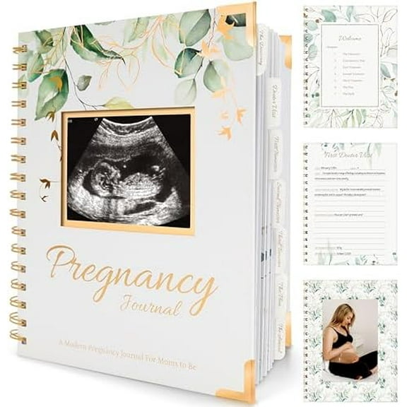 Pregnancy Journal for First Time Moms Gifts - 90 Pages Hardcover Pregnancy Memory Book, Beautiful & Cute Baby Book Keepsake, Ultrasound Baby Scrapbook, Mom To Be Gift (Alpine)