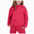 thumbnail image 6 of NOLDARES Boys Girls Clothes 2 Piece Long Sleeve Hoodie Sweatshirts and Sweatpants Set Boy Girl Fall Winter Outfits(Y115-Red), 6 of 6