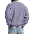 thumbnail image 6 of Nokdvo Long Sleeve Polo Shirts for Men Waffle Knit Crewneck Shirts with Pocket Textured Knit Sweatshirt Thermal Workout Relaxed Fit Fashion Winter Golf Pullover Sweater,Purple 3XL, 6 of 7