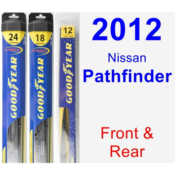 2012 Nissan Pathfinder Wiper Blade Set/Kit (Front & Rear) (3 Blades