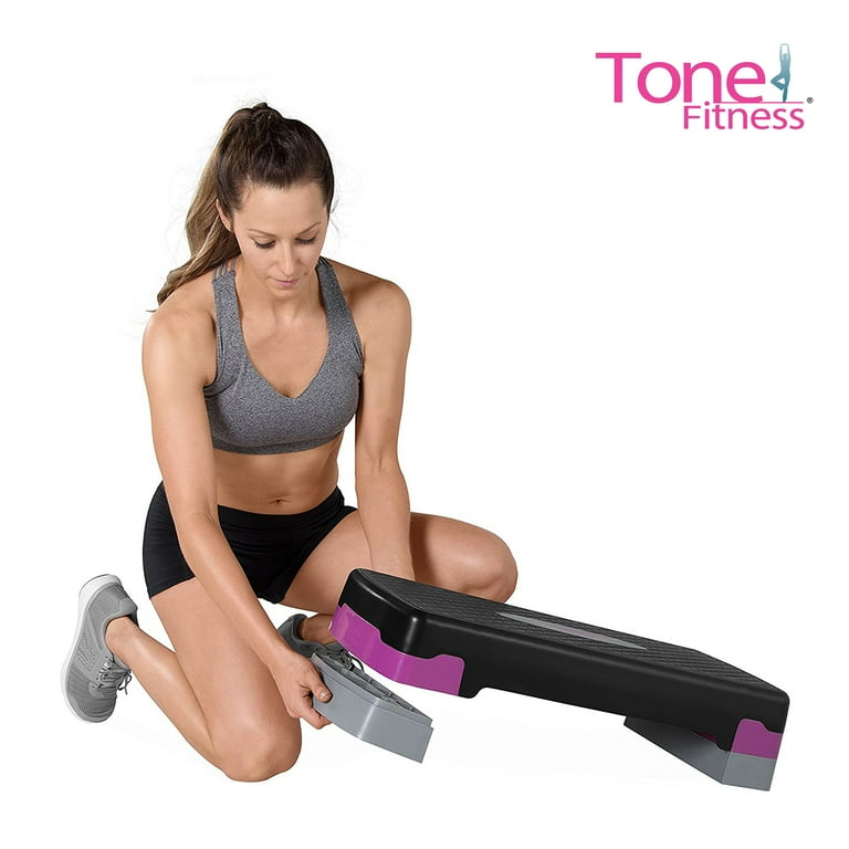 Tone Fitness Aerobic Step 2 Risers Gray