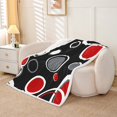 thumbnail image 2 of Erosebridal Geometry Abstract Fleece Blanket, Circle Minimalst Sherpa Throw, Modern Fashion Decor, 50x60, 2 of 6