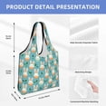thumbnail image 4 of General Bunny Pattern Colorful Animals Canvas Shoulder Bag, 4 of 7