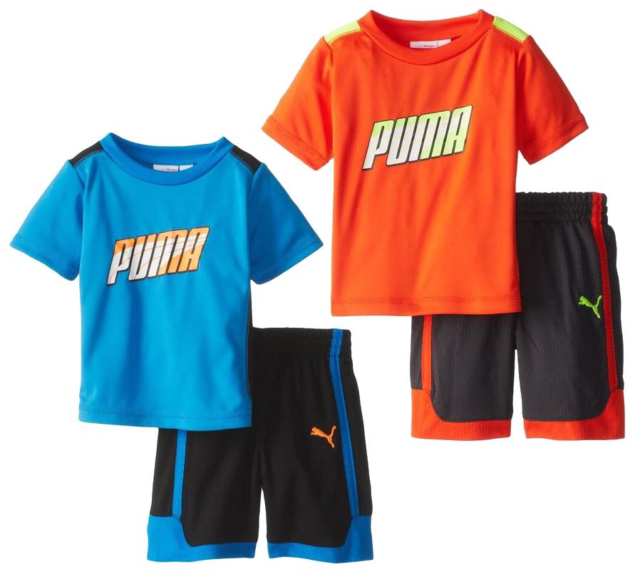 Kids Formstripe Perf Jersey Shirt /& Shorts Set 2 Colo Puma Infants Toddlers