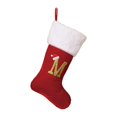 thumbnail image 1 of TIELUTT Décorations de Noël Rouges Chaussettes en Velours Doré Haut de Gamme Chaussettes de Noël DIY Chaussettes de Maman pour Collègue Femmes Cartes de Vœux Notes Vierges Cartes de Vœux Chien Cartes de Sensation, 1 of 6