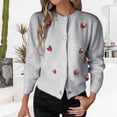 thumbnail image 2 of iHPH7 Women's Outerwear Fall Fashion Cute Cardigans for Women Womens Fall Clothing Casual Outerwear Long Sleeve Sweaters for Women Going Out Tops for Women Gray S, 2 of 9
