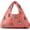 Coral, variant on Floral Denim Handbag for Women, Sequin Beaded Triangle Shoulder Tote Bag Party Clutch Purse